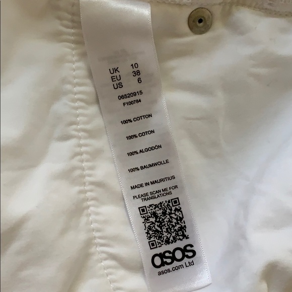 ASOS White Denim Cuttoff Shorts - Picture 3 of 3